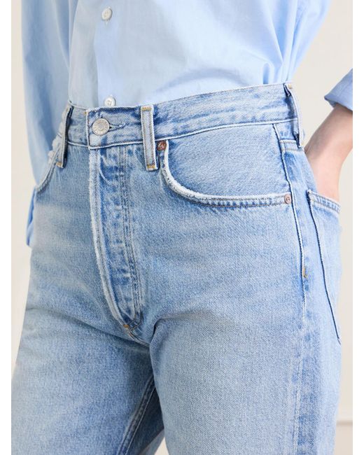 Agolde Blue '90S Pinch Waist High-Rise Straight-Leg Jeans