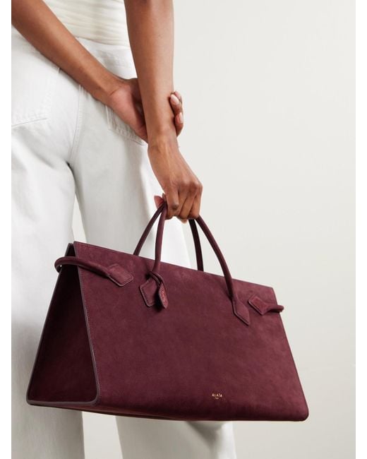 Alaïa Red East West Nubuck Tote
