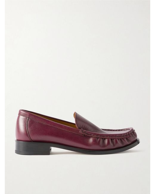 LEGRES Purple Model 64 Leather Loafers