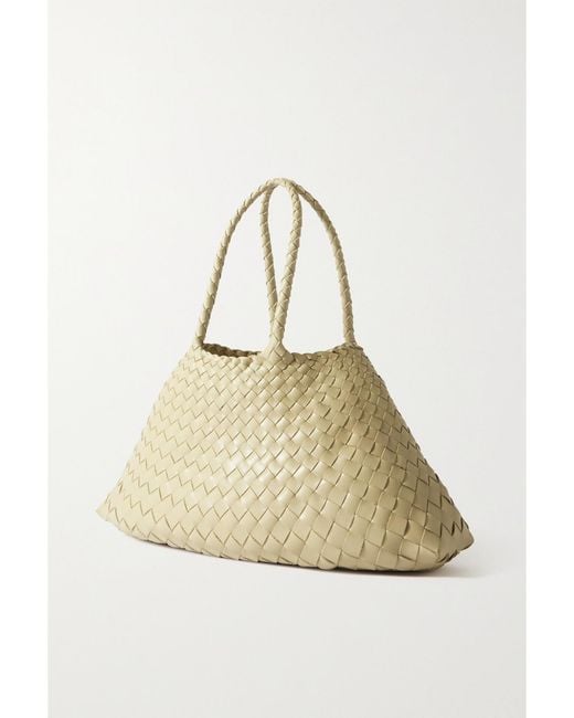 Dragon Diffusion Natural Santa Croce Big Woven Leather Tote
