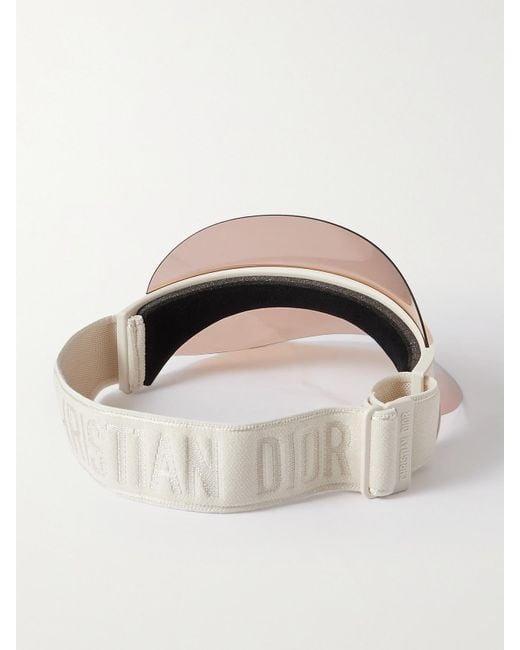 Dior Natural Diorclub V1U Perspex And Cotton-Blend Jacquard Visor