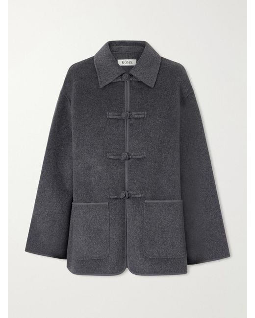Rohe Gray Brushed Wool And Cashmere-Blend Jacket