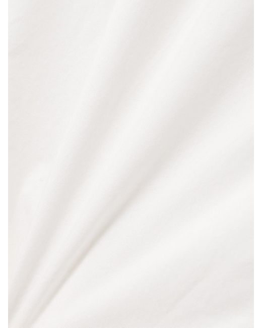 Ulla Johnson White Ariane Midikleid Aus Baumwollpopeline Mit Häkelbesätzen Und Bindegürtel