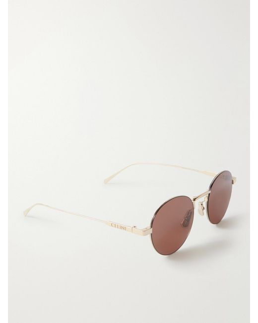 Céline Pink Oro Round-Frame-Tone Sunglasses