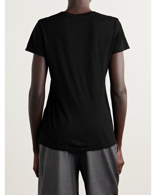 Nili Lotan Black Lana Cotton-Jersey T-Shirt