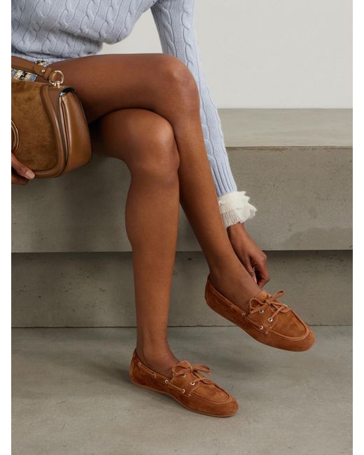 Mocassins En Daim Tinsley Stuart Weitzman en coloris Brown