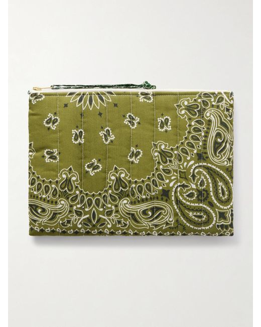 Call it By Your Name Green Beutel Aus Gesteppter Baumwolle Mit Bandana-Print