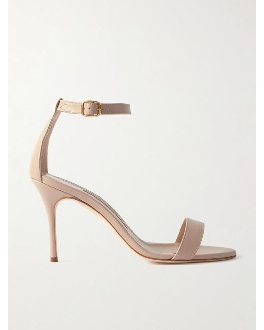 Manolo Blahnik Natural Chaos 90 Sandalen Aus Leder