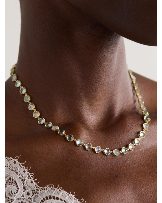 Irene Neuwirth Natural Classic 18-Karat, Moonstone And Aquamarine Necklace