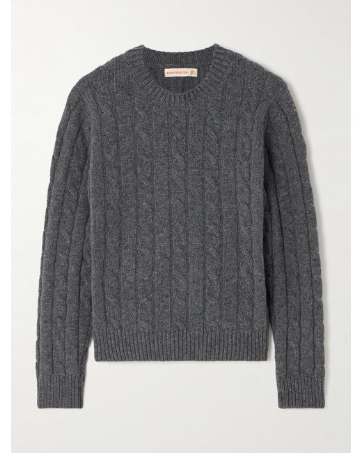 &Daughter Gray Zopfstrickpullover Aus Wolle