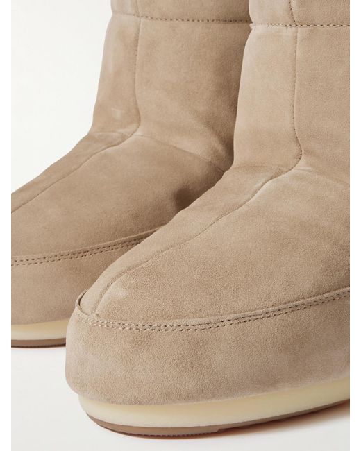 Moon Boot Natural Icon Low Schneestiefel Aus Veloursleder