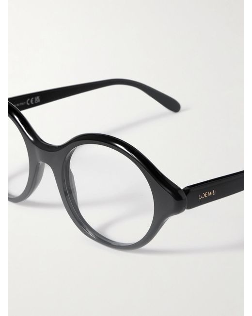 Loewe Black Round-Frame Acetate Optical Glasses