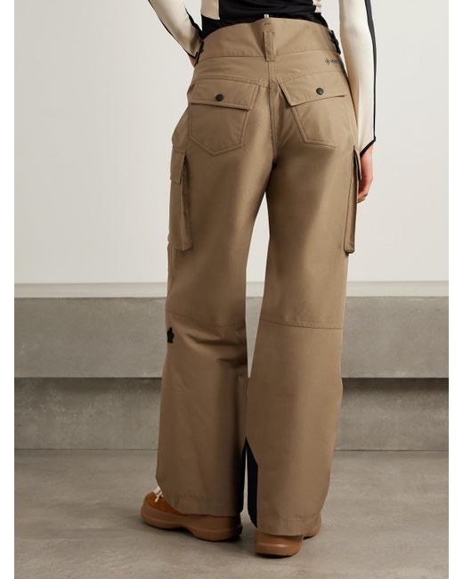 Moncler Natural Wide-Leg Ski Pants