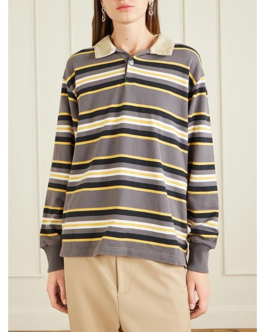 Sanderlak Multicolor Striped Cotton-Jersey Polo Shirt