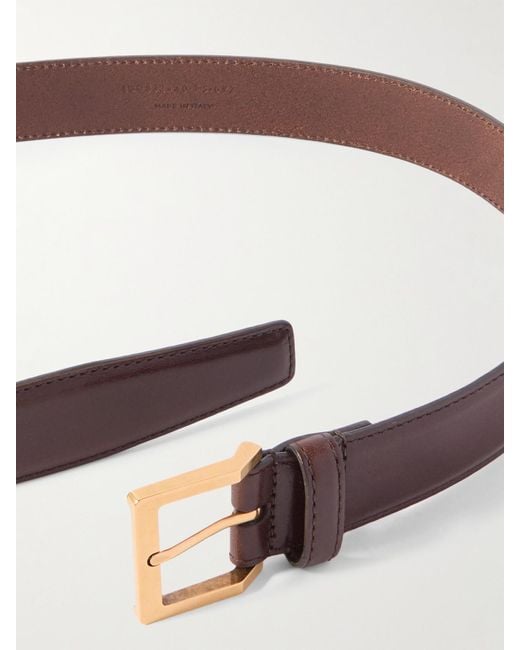 Saint Laurent Brown Vadim Leather Belt