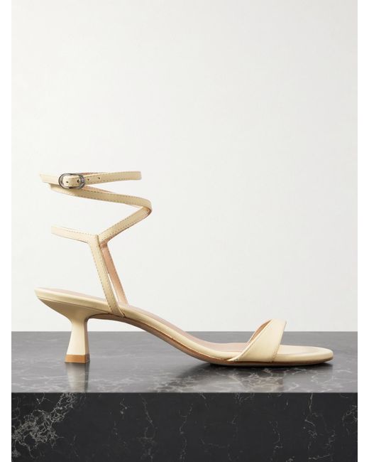 Stuart Weitzman Natural Nudist Wrap Sandalen Aus Leder