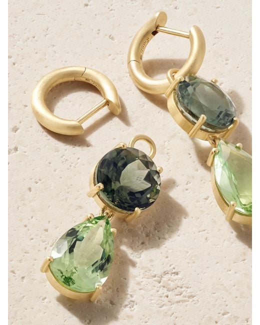 Irene Neuwirth Natural Gemmy Gem 18-Karat Tourmaline Hoop Earrings