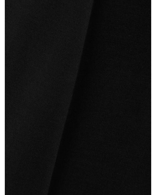 Khaite Black Callen Hose Mit Geradem Bein Aus Crêpe