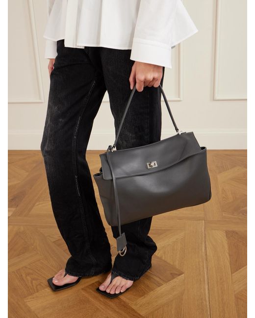 Balenciaga Black Rodeo Medium Leather Shoulder Bag