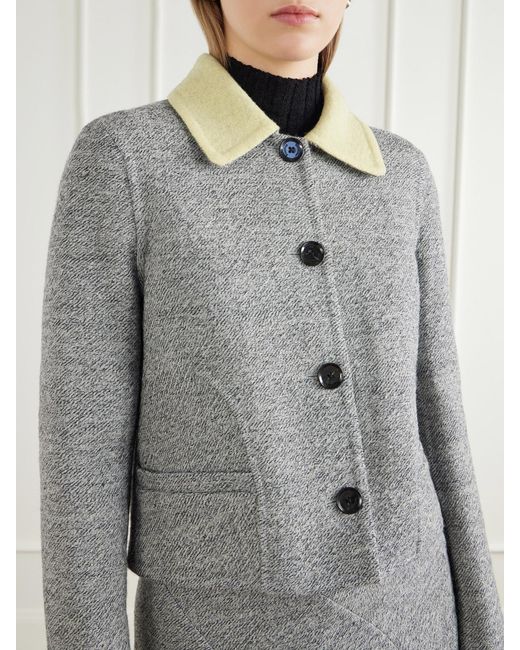 Proenza Schouler Gray Gaelle Wool-Blend Jacket