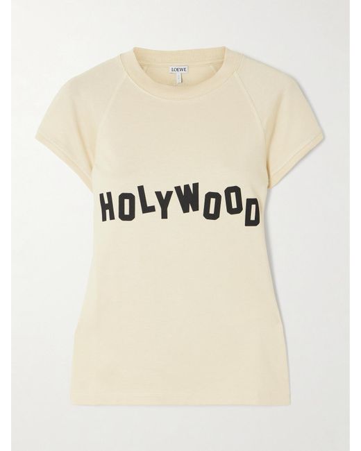 Loewe Natural T-Shirt Aus Jersey Aus Einer Baumwollmischung Mit Print