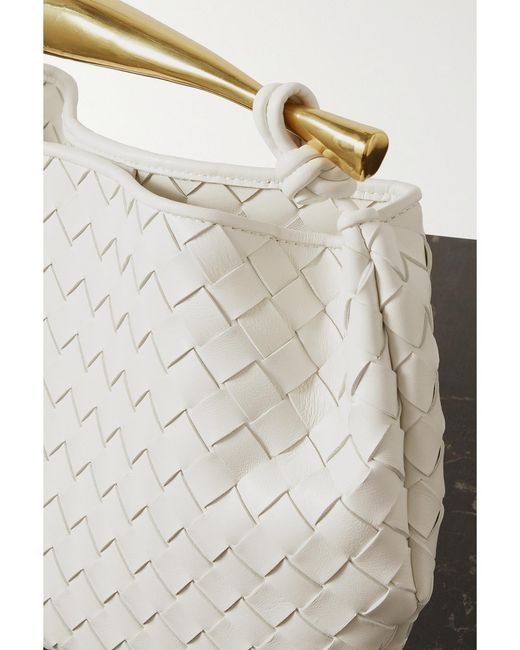 Bottega Veneta Gray Sardine Small Intrecciato Leather Tote