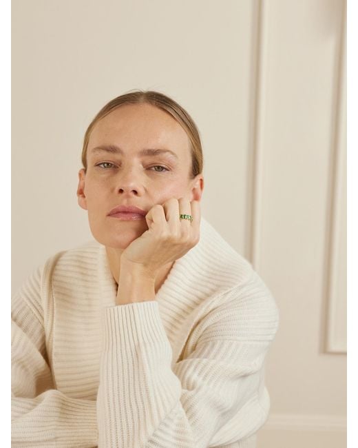 SHAY Gray 18-Karat, Emerald And Diamond Ring