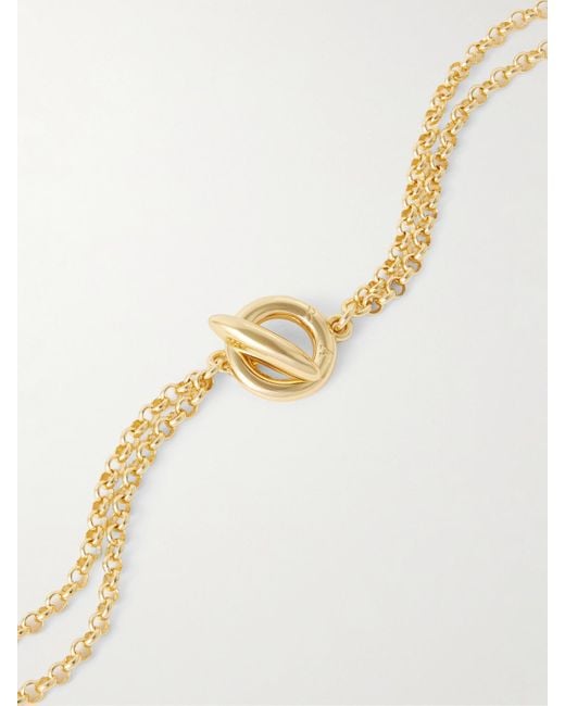 Roxanne Assoulin Natural The Puffy Initial Goldfarbene Kette