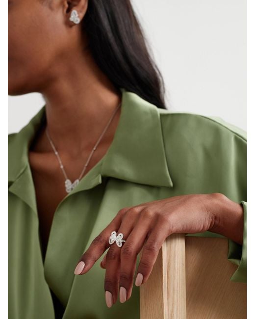 De Beers London Natural Portraits Of Nature Butterfly 18-Karat Diamond Ring