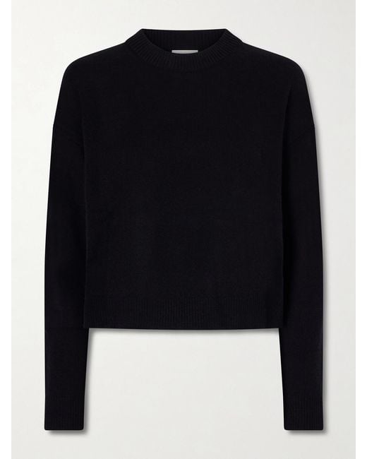 Allude Black Net Sustain Wool And Cashmere-Blend Sweater