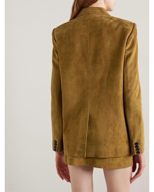Khaite Green Saraphina Suede Jacket