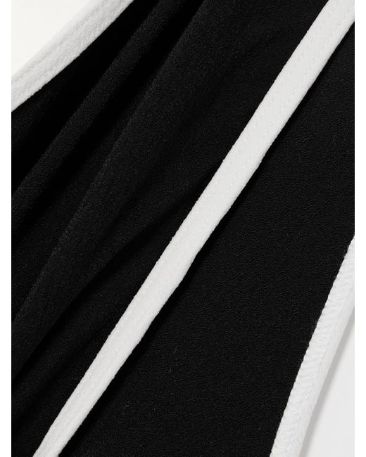 Lisa Marie Fernandez Black Net Sustain Zweifarbiger Badeanzug Aus Stretch-Crêpe