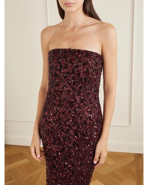Jenny Packham Purple Sirocco Sequined Tulle Gown