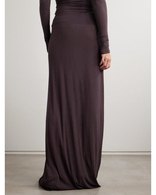 Skims Purple Sheer Modal-Blend Long Skirt