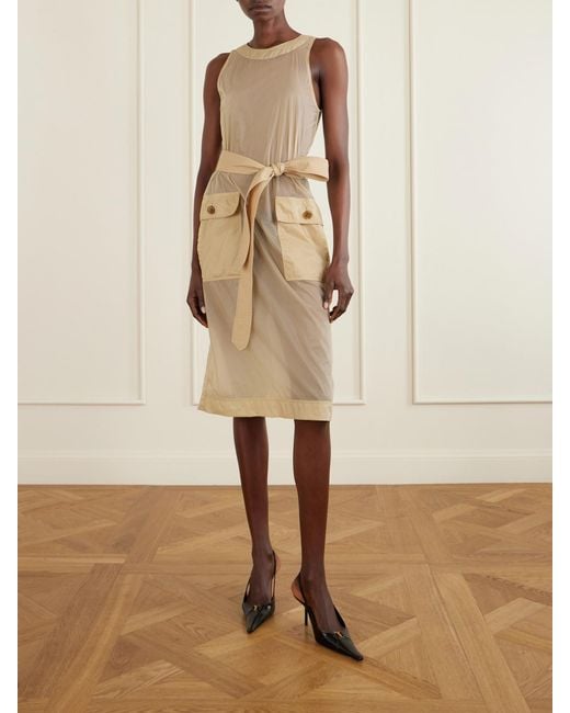 Saint Laurent Natural Belted Shell Dress