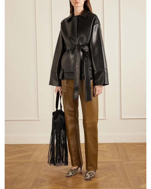 Khaite Black Alder Leather Jacket