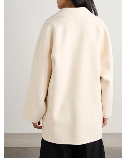 Max Mara Natural Orma Double-Breasted Wool And Cashmere-Blend Felt Coat