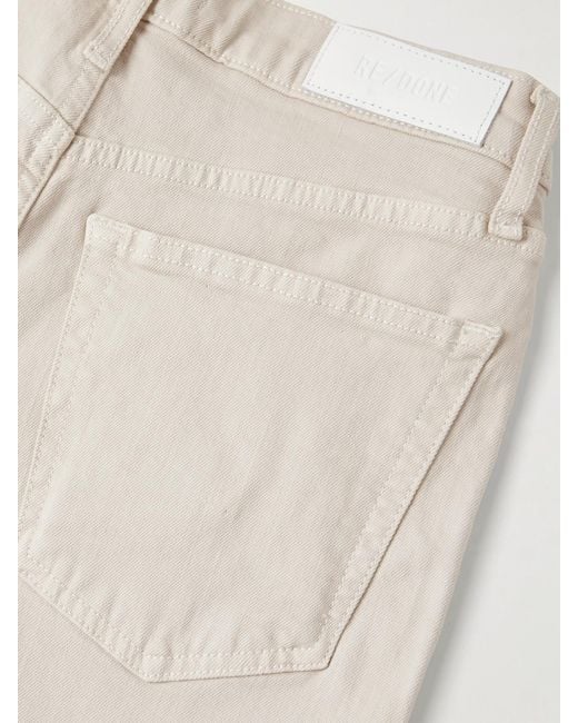 Re/done Natural Cropped High-Rise Flared Jeans