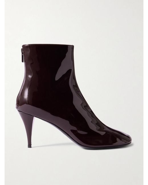 Proenza Schouler Black Glove Patent-Leather Ankle Boots