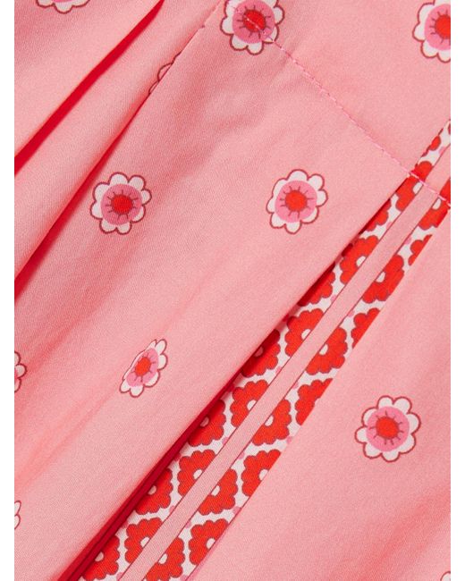 Robe-Chemise Midi En Popeline De Coton Mélangé Imprimée À Plis Etro en coloris Pink