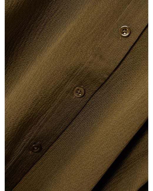 FRAME Green The Standard Silk Shirt