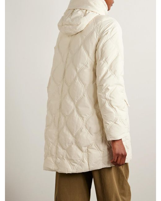 Canada Goose Natural Alessia Hooded Quilted Cotton-Blend Ripstop Down Coat