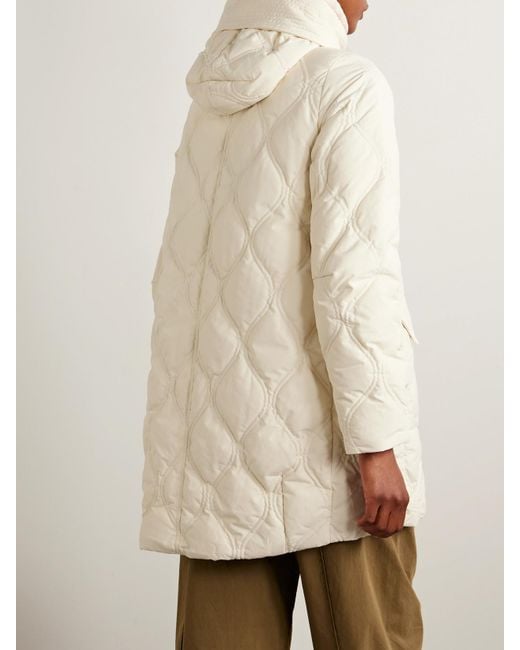 Canada Goose Natural Alessia Daunenmantel Aus Gestepptem Ripstop Aus Einer Baumwollmischung Mit Kapuze