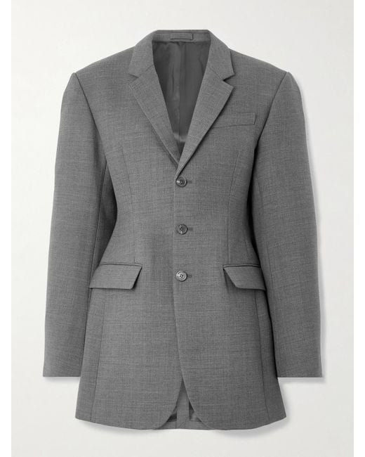 Wardrobe NYC Gray Wool Blazer