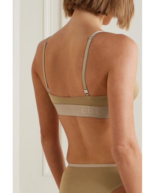 CDLP Natural Net Sustain Stretch-Tencel Lyocell Soft-Cup Triangle Bra
