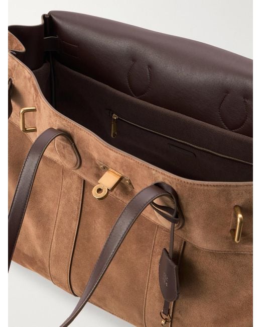 Brunello Cucinelli Brown Suede Weekend Bag