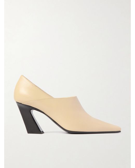 Bottega Veneta Natural Banzai Leather Pumps