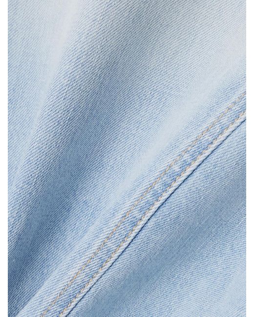 Acne Blue Cropped Denim Jacket