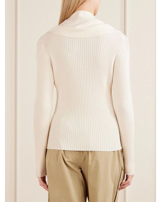 Zimmermann Natural Valiant Scarf Wool Sweater