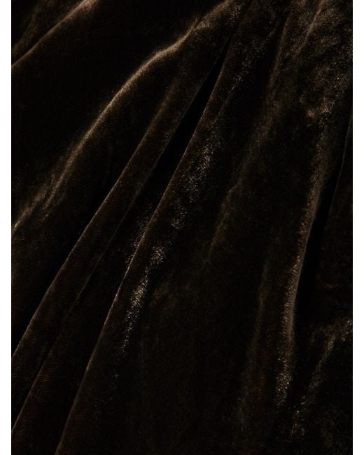 FRAME Black Cropped Velvet Flared Pants